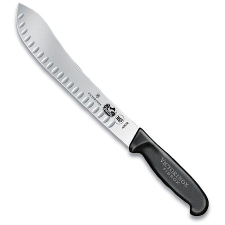 Swiss Army Brands Victorinox 40638 Kitchen Fibrox Pro Black Butcher - Straight, 10In Granton Blade VIC-5.7423.25